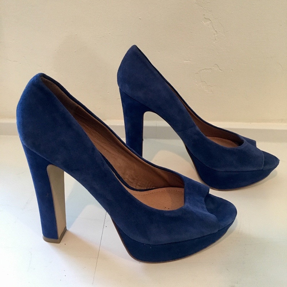 Aldo Blue Suede Heels